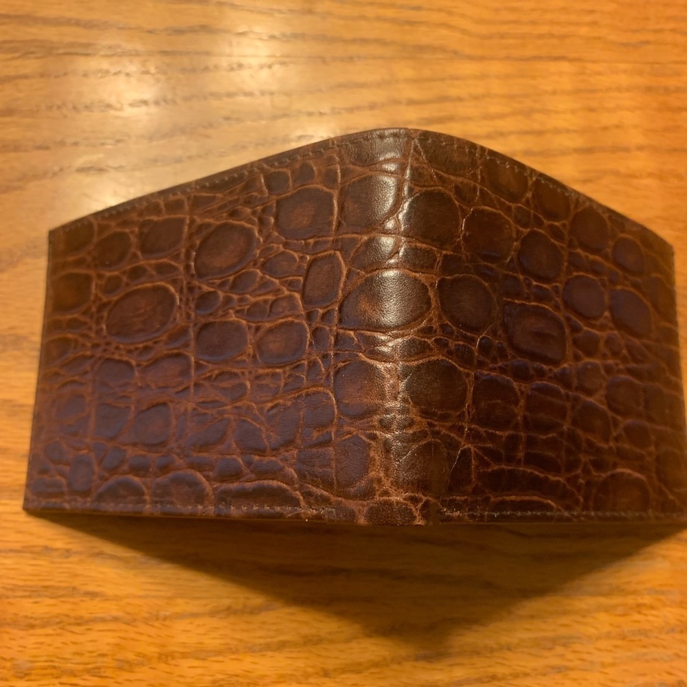 COPY - NEW BOSCA  Croc Embossed Leather Slim Wall… - Picture 2 of 4